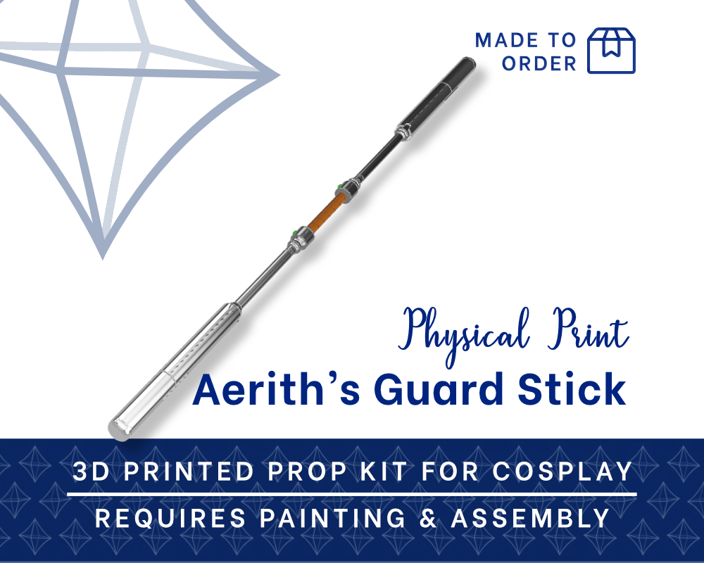 AERITH Guard Stick 3D PRINTED KIT (Final Fantasy VII Remake) Illustris Models