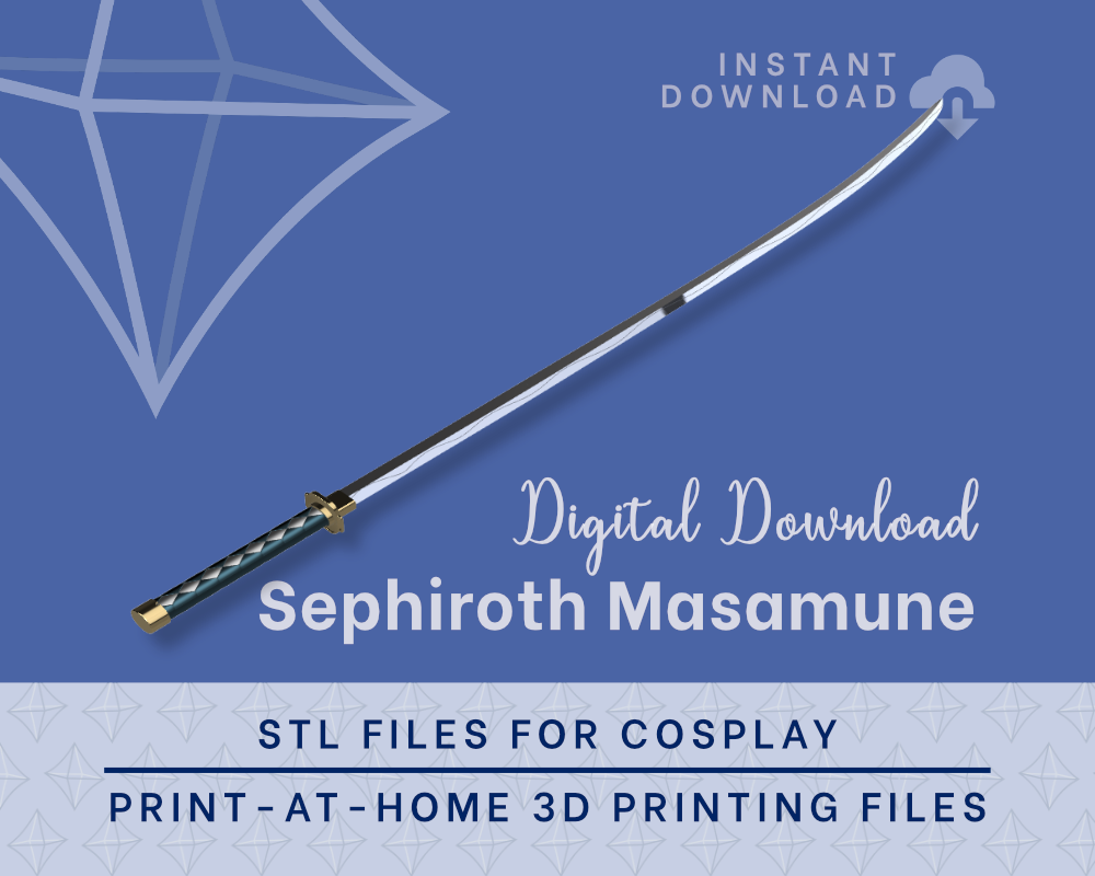 SEPHIROTH Katana (Masamune) STL FILES [Final Fantasy 7 Remake] Illustris Models & 3D Printing