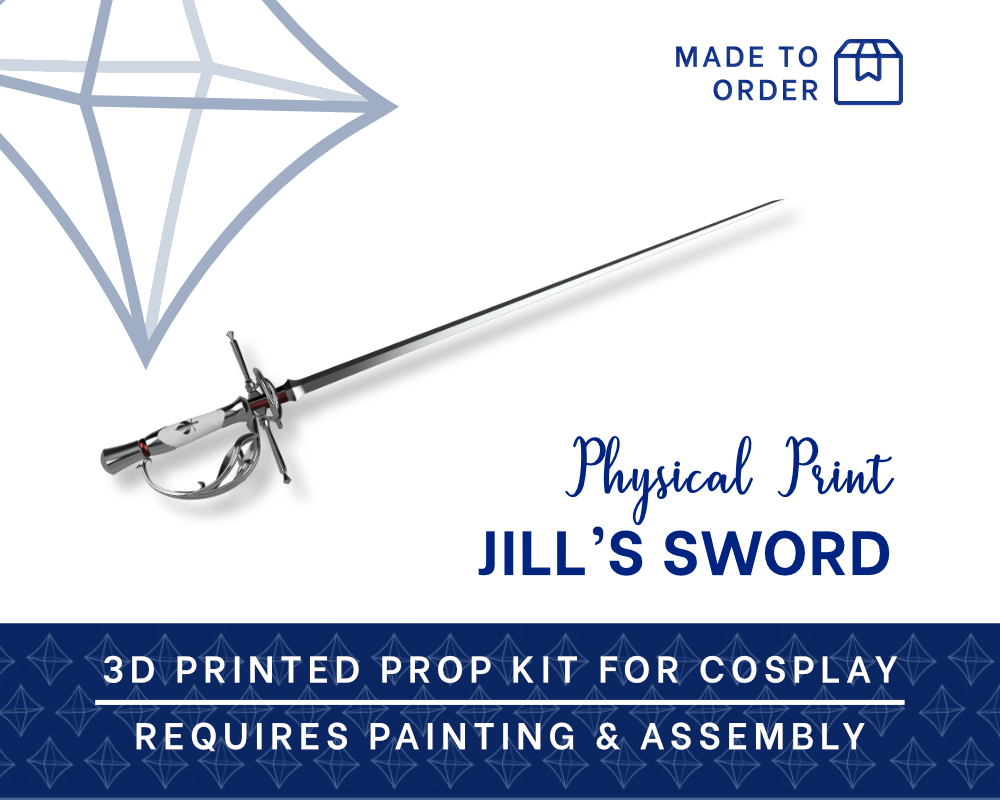 JILL Sword 3D PRINTED KIT [FINAL FANTASY XVI] Illustris Models & 3D Printing