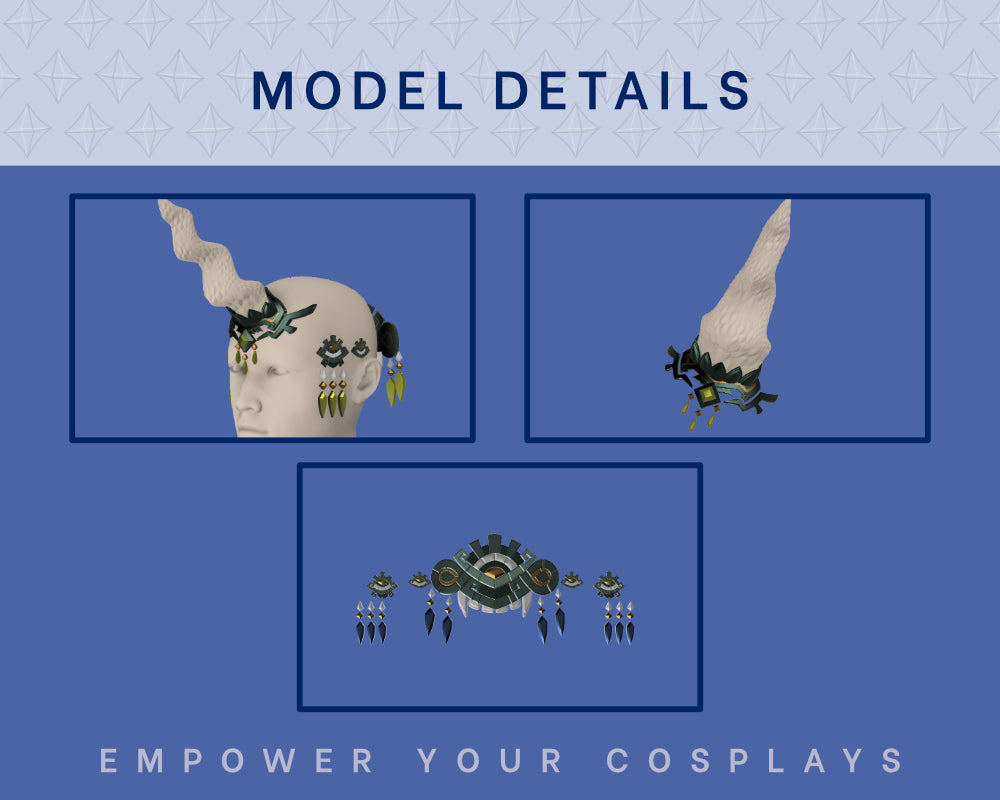 LINK Charged Set Headdress STL FILES [Legend of Zelda: Tears of the Kingdom] Illustris Models
