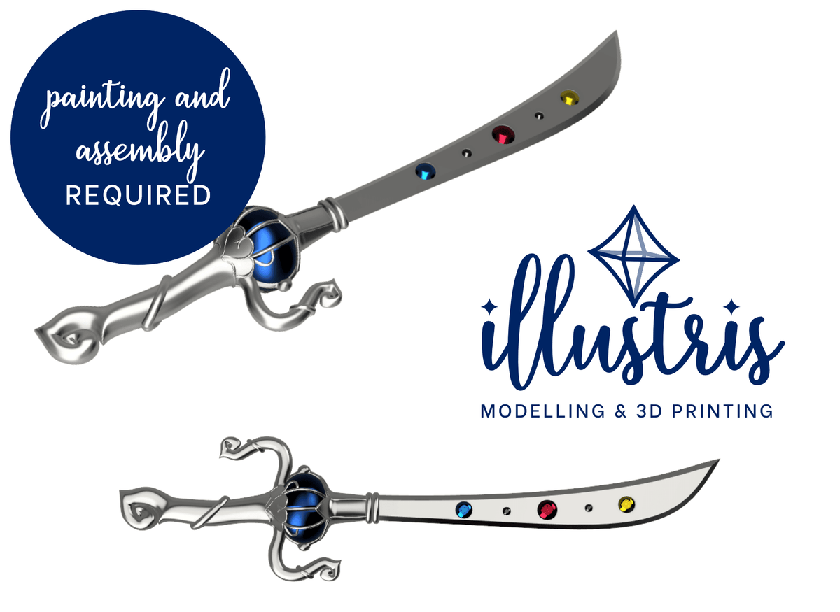 SAILOR URANUS Space Sword 3D PRINTED Kit [Sailor Moon – Illustris 