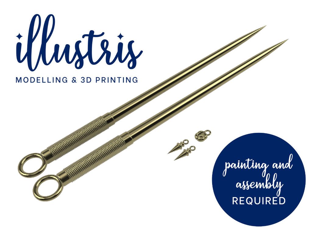 ASSASSIN PRINCESS Accessory Kit 3D PRINTED Kit Illustris Models & 3D Printing