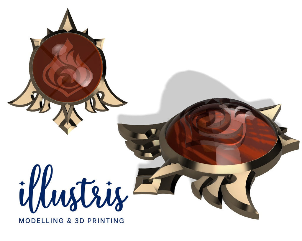 MONDSTADT Colour Shift Vision Amulet 3D Printed Kit [Genshin Impact] illustrismodels