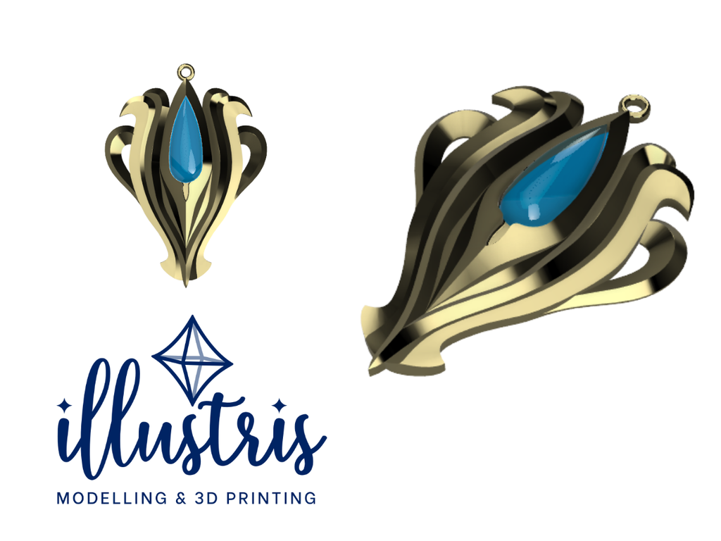 AZURA Necklace Charm 3D Printed Kit [Fire Emblem: Fates] Illustris Models