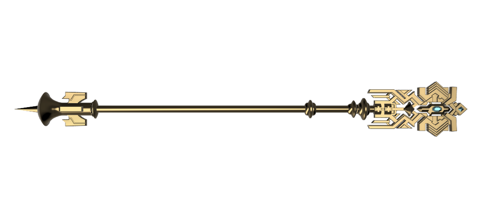 CRYSTAL EXARCH Staff STL Files [Final Fantasy xiv] illustrismodels