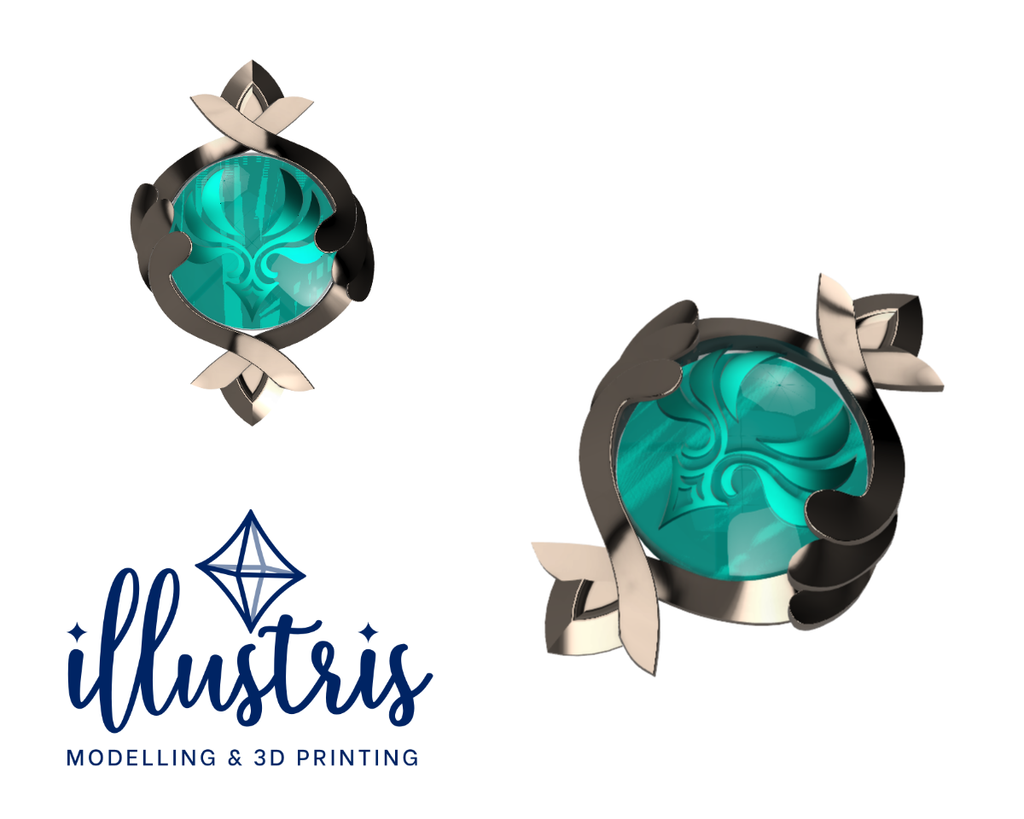 FONTAINE Colour Shift Vision Amulet 3D PRINTED Kit [Genshin Impact] Illustris Models