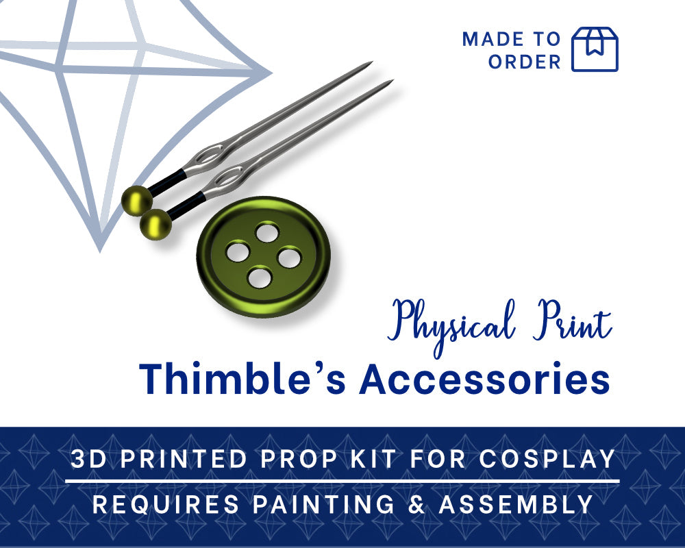Thimble Accessories & Needles 3D Printed Kit - Critical Role Campaign 4 Cosplay Accessory Illustris Models & 3D Printing