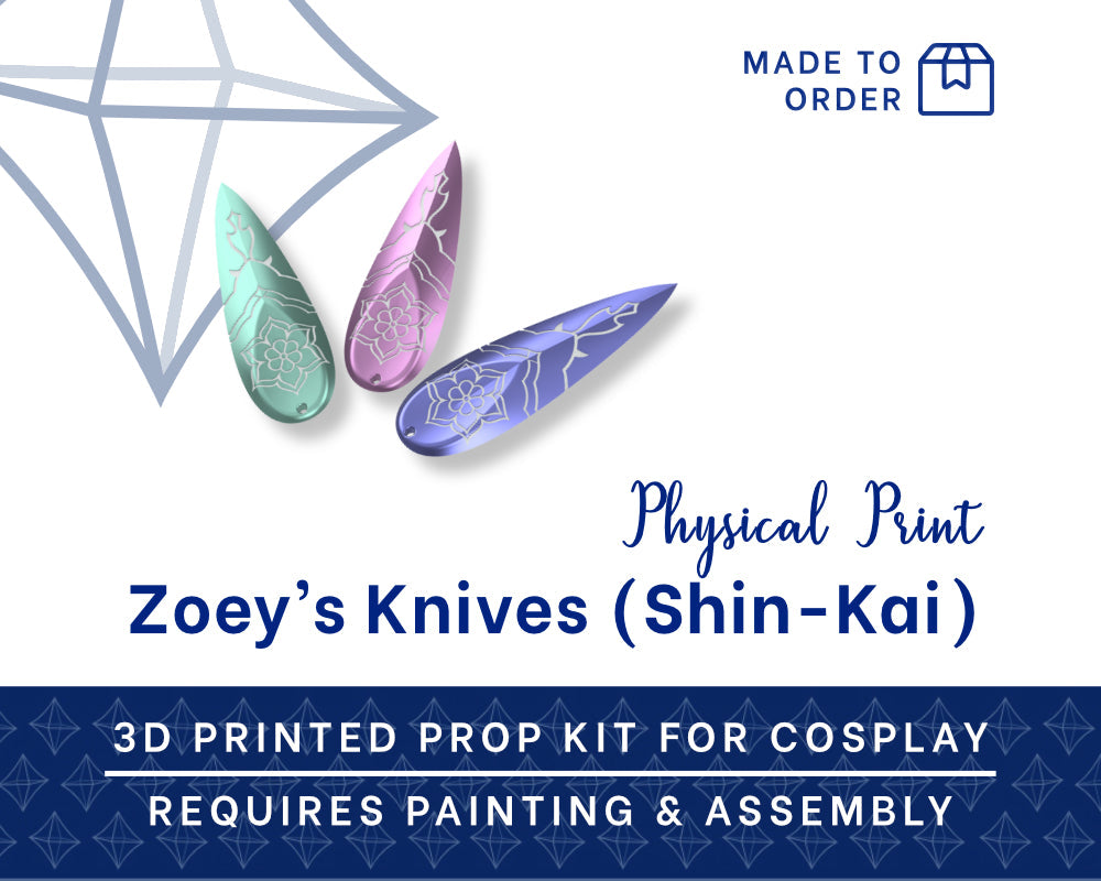 Zoey Knives 3D Printed Kit - Kpop Demon Hunters Cosplay Prop Illustris Models