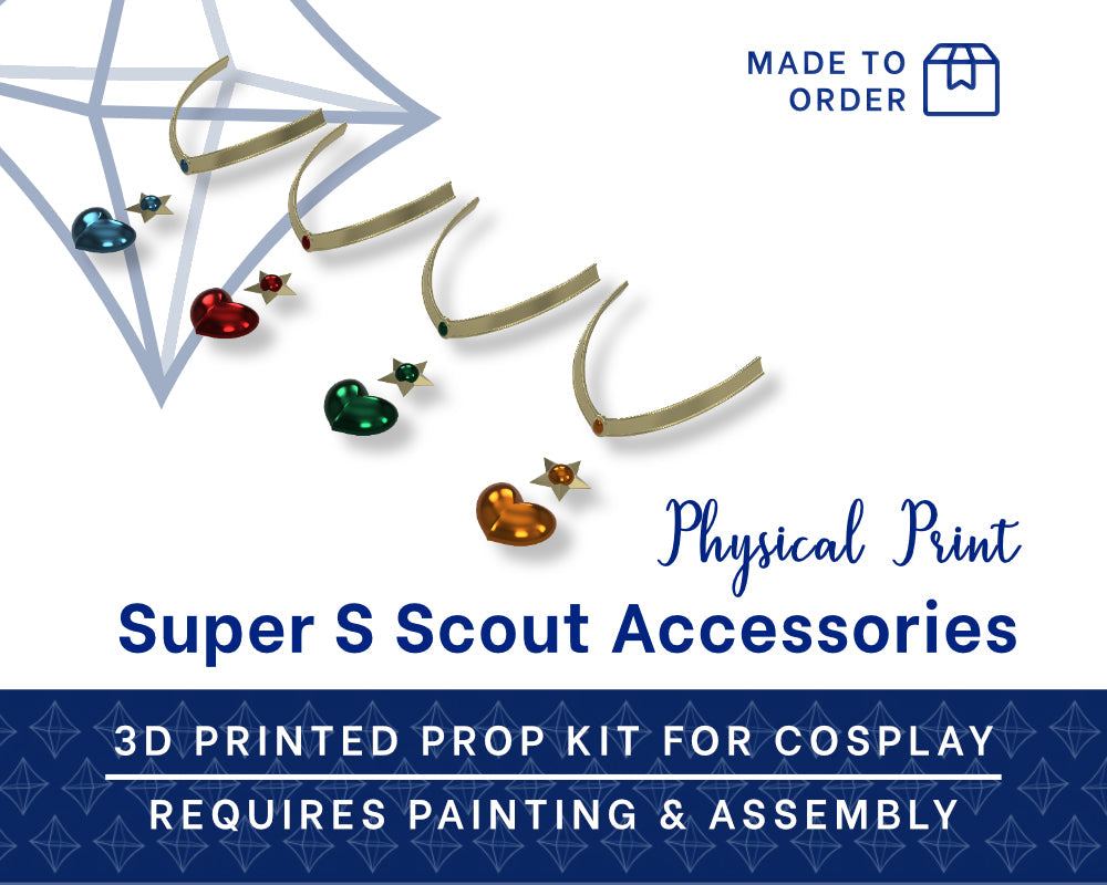Sailor Scout Super S Accessories 3D Printed Kit - Sailor Moon Crystal Cosplay Accessory Illustris Models