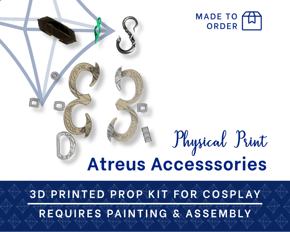 Atreus Accessory Kit 3D Printed Kit - God Of War Ragnarok Cosplay Accessory Illustris Models & 3D Printing