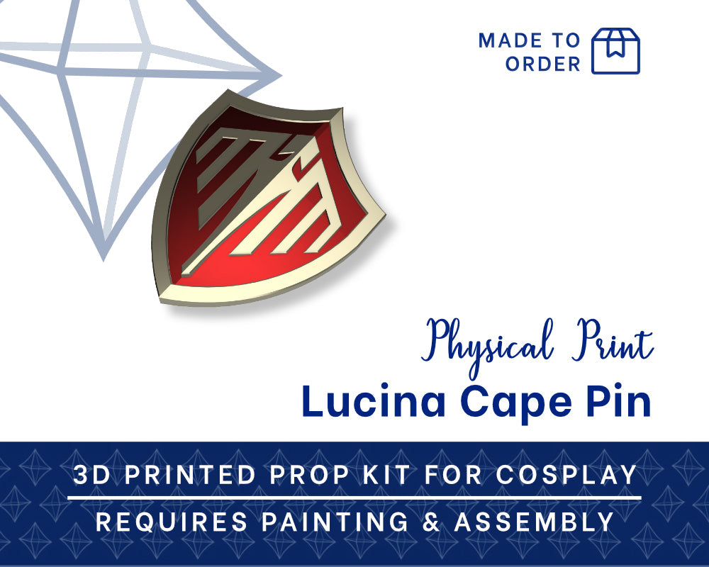 Lucina Cape Brooch 3D Printed Kit - Fire Emblem Awakening Cosplay Accessory Illustris Models
