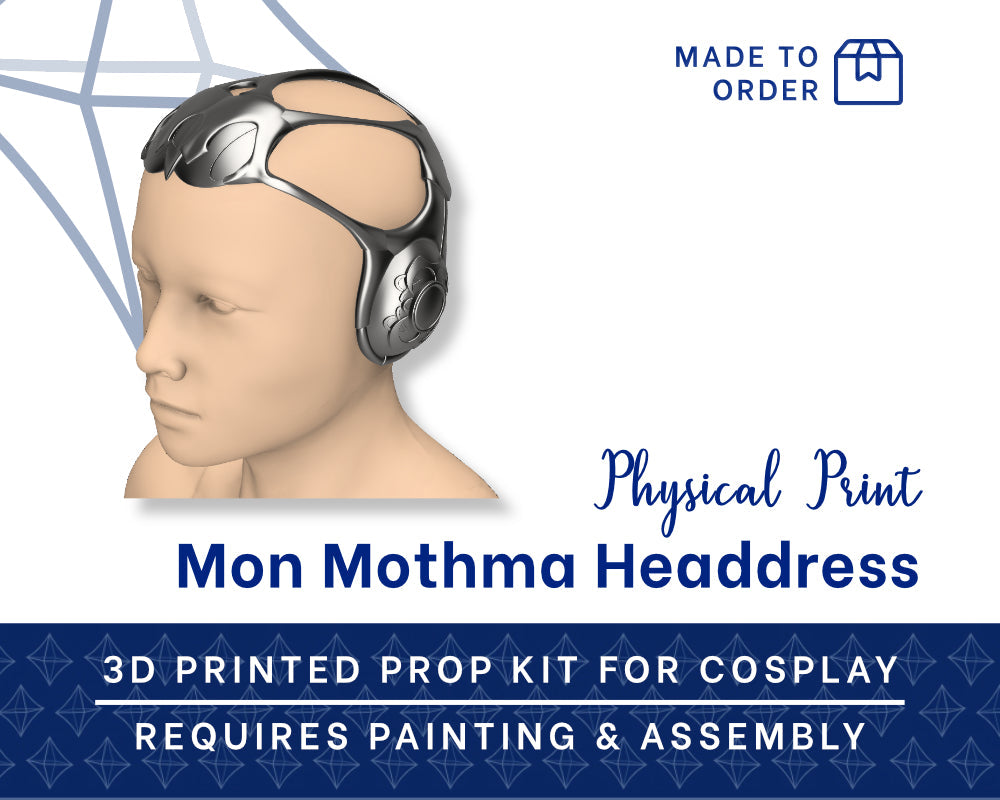 Mon Mothma Headdress 3D Printed Kit - Star Wars Cosplay Accessory Illustris Models