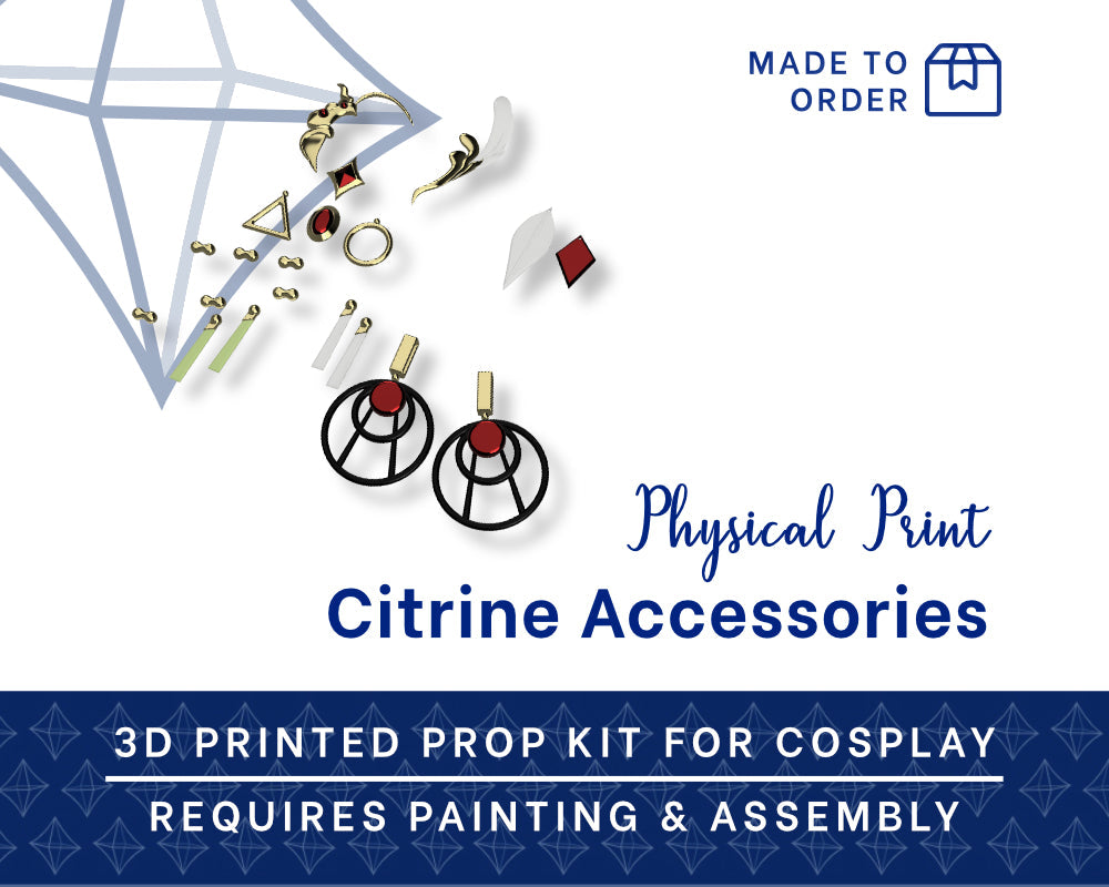 Citrine Accessories 3D Printed Kit - Fire Emblem: Engage Cosplay Accessory Illustris Models & 3D Printing