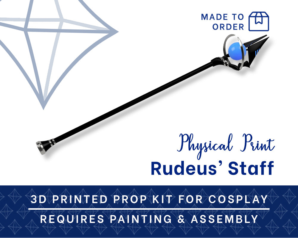 Rudeus Staff 3D Printed Kit - Mushoku Tensei: Jobless Reincarnation Cosplay Prop Illustris Models & 3D Printing