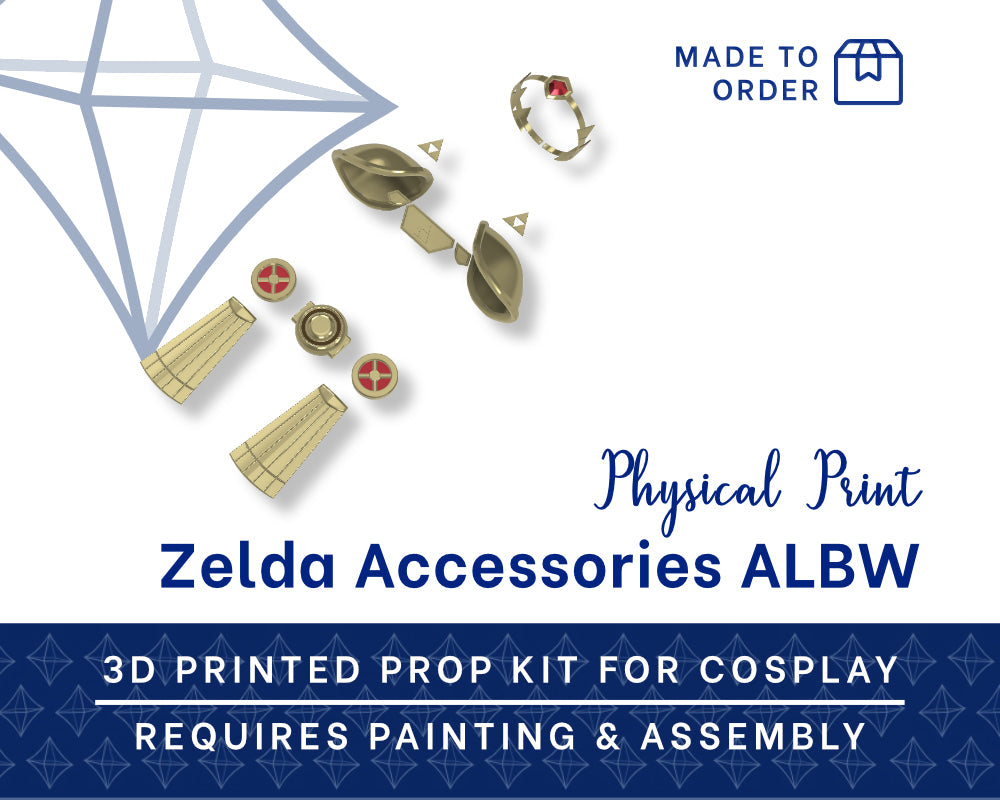 Zelda A Link Between Worlds Accessories 3D Printed Kit - Legend of Zelda Cosplay Accessory Illustris Models