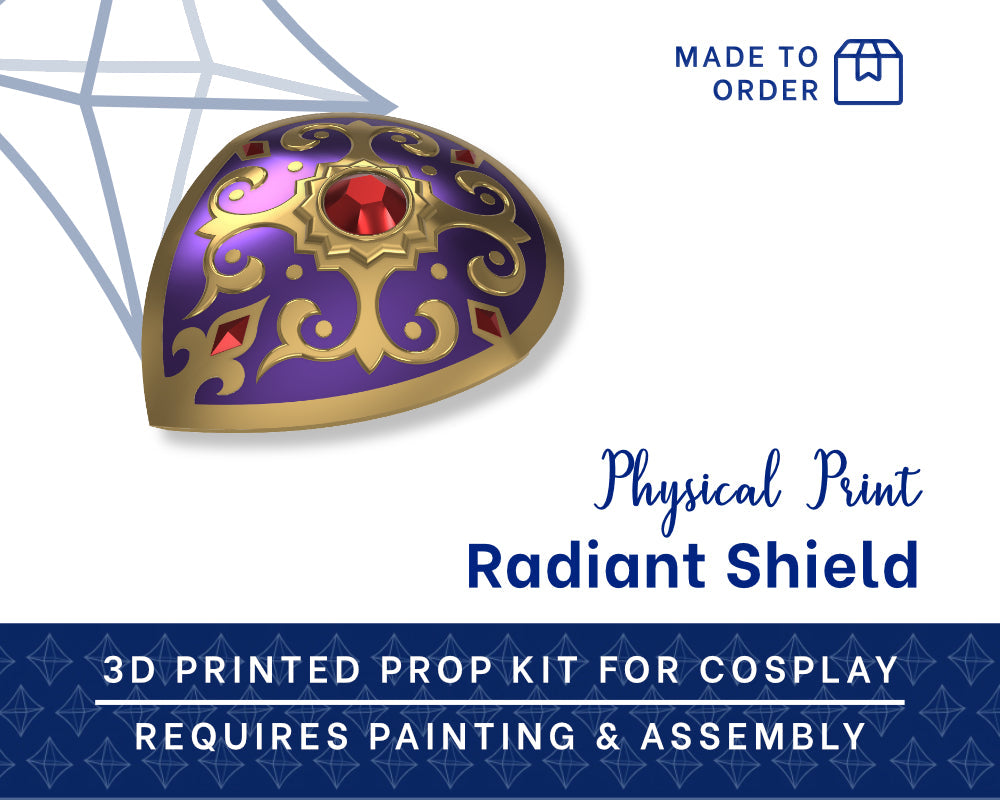 Radiant Shield 3D Printed Kit - Zelda Breath of the Wild Cosplay Prop illustrismodels