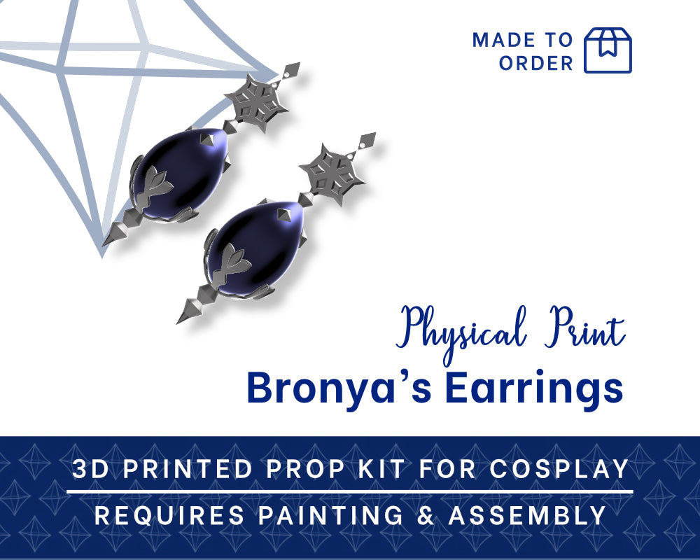 Bronya Earrings 3D Printed Kit - Honkai Star Rail Cosplay Accessory Illustris Models & 3D Printing