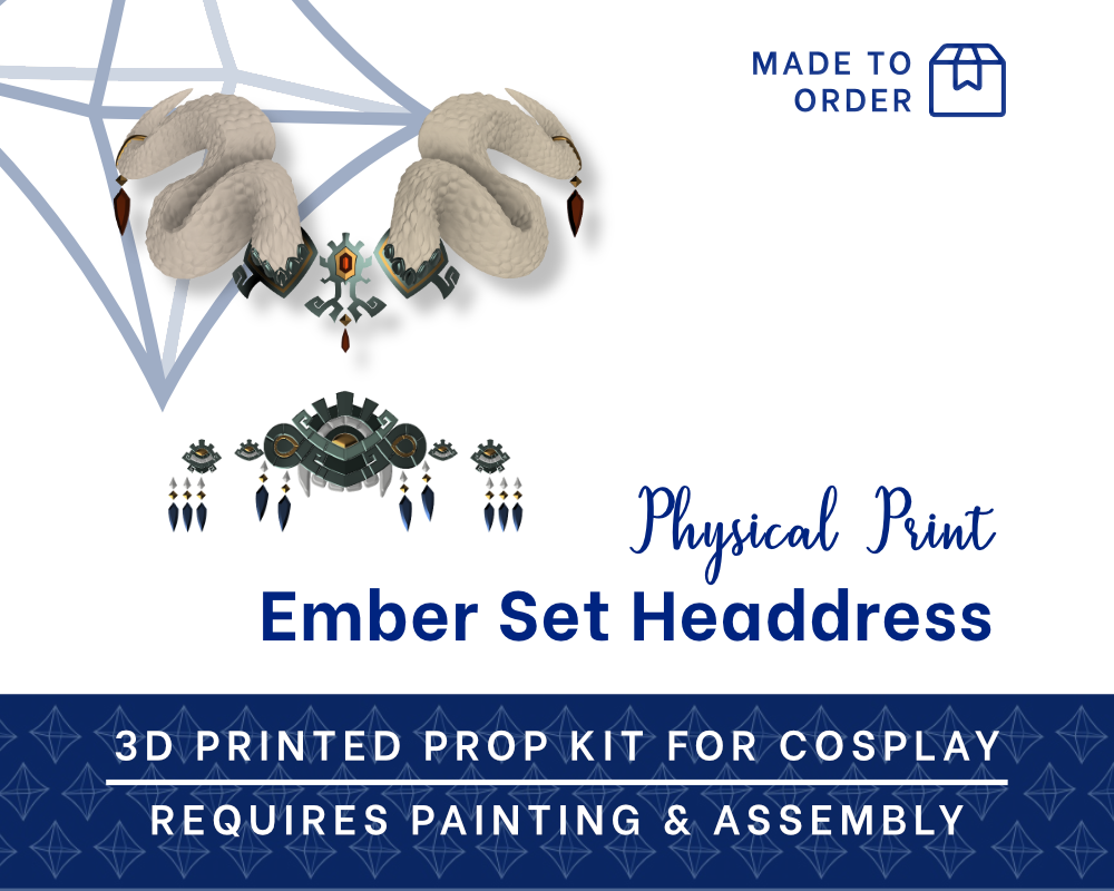 LINK Ember Set Headdress Resin 3D PRINTED KIT [Legend of Zelda: Tears of the Kingdom] Cosplay Prop Illustris Models & 3D Printing