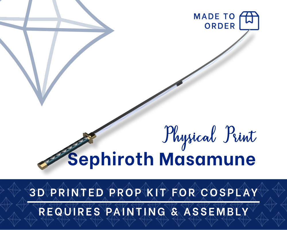 SEPHIROTH Katana (Masamune) 3D Printed KIT [Final Fantasy 7 Remake] Illustris Models & 3D Printing