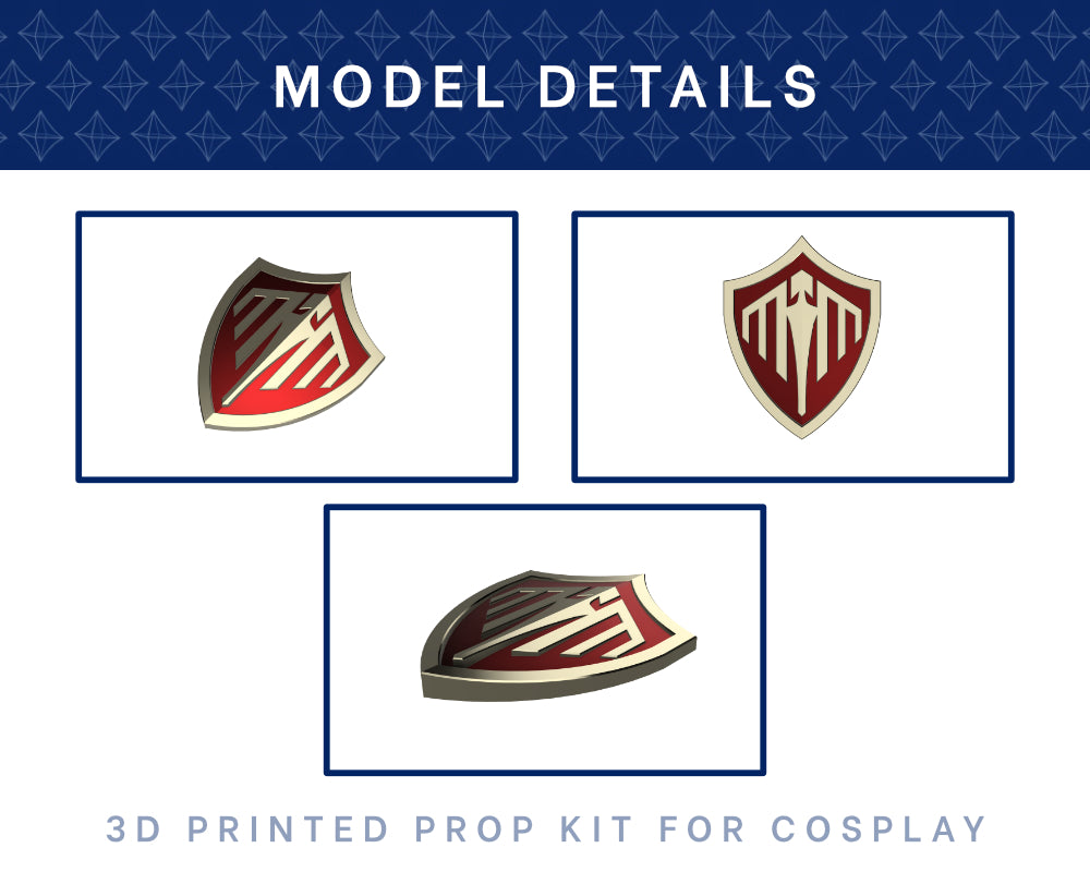 Lucina Cape Brooch 3D Printed Kit - Fire Emblem Awakening Cosplay Accessory Illustris Models