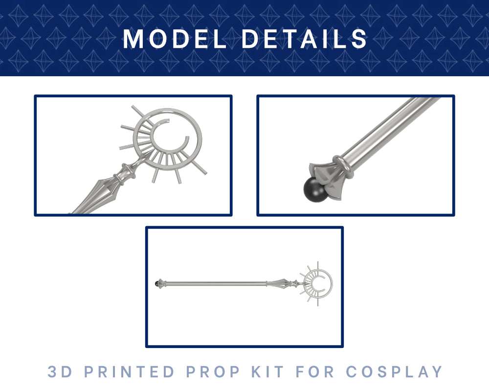 Wicander's Cleric Staff 3D Printed Kit - Critical Role Campaign 4 Cosplay Prop Illustris Models & 3D Printing
