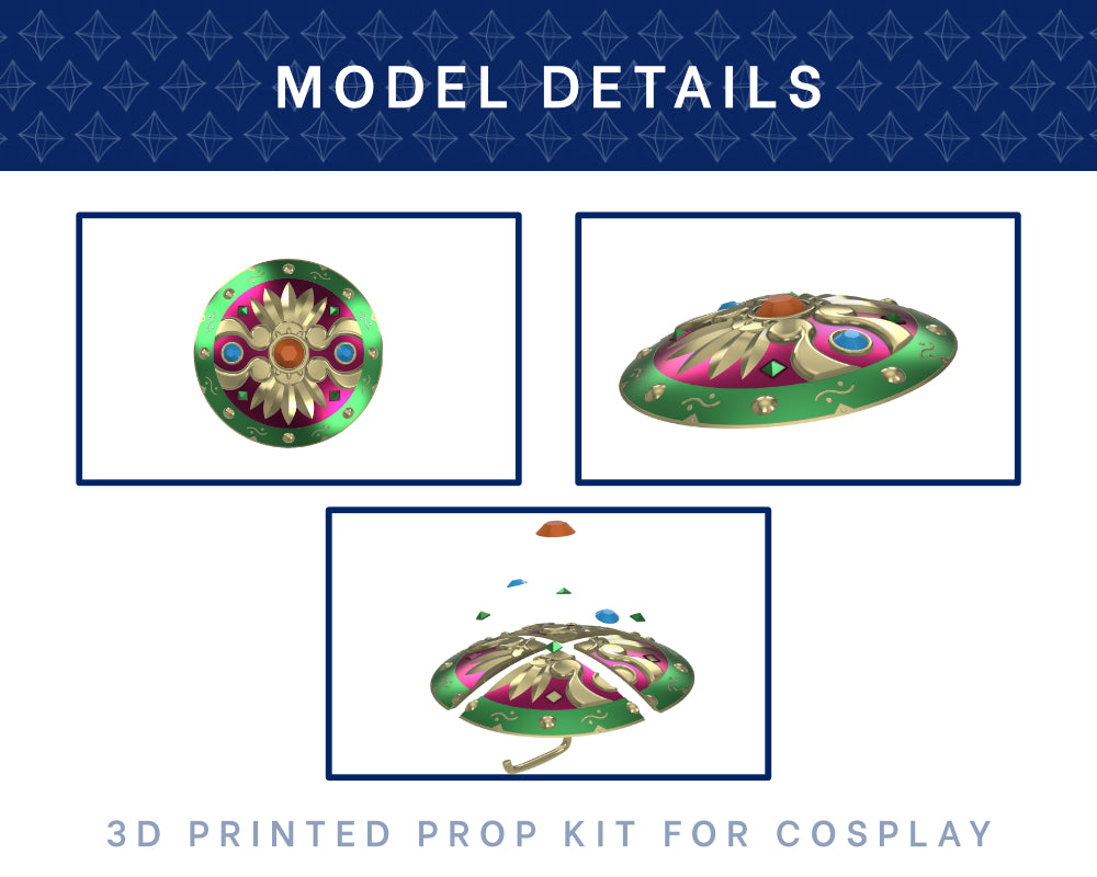 Urbosa Daybreaker 3D Printed Kit - Zelda Breath of the Wild Cosplay Prop Illustris Models & 3D Printing