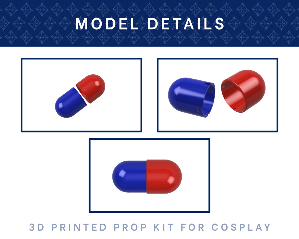 DR Mario Pill 3D Printed Kit - Super Smash Bros Cosplay Prop Illustris Models & 3D Printing