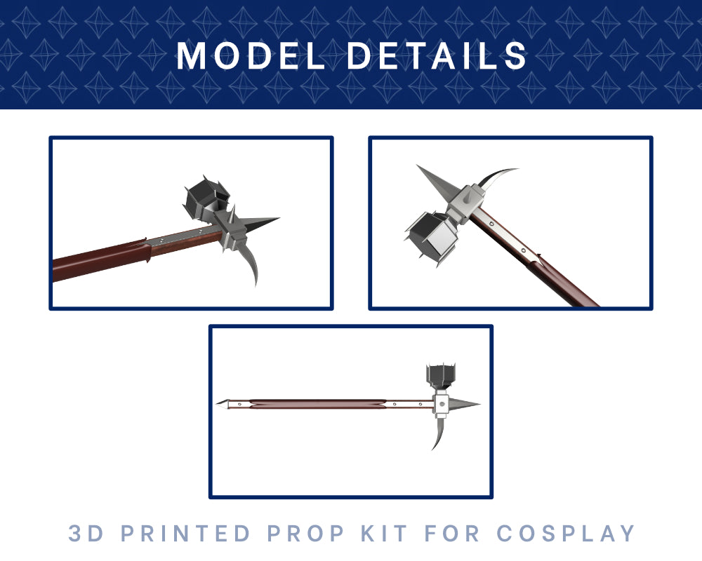 Paladin Hammer 3D Printed Kit - CR Cosplay Prop Illustris Models
