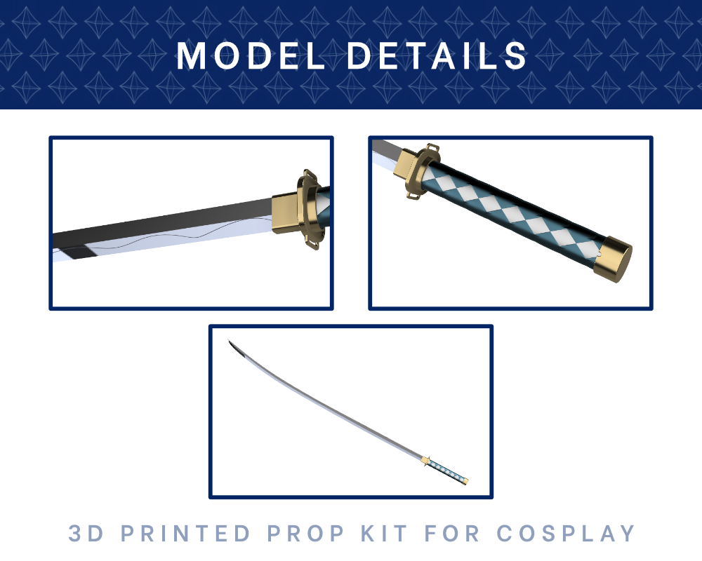 SEPHIROTH Katana (Masamune) 3D Printed KIT [Final Fantasy 7 Remake] Illustris Models & 3D Printing
