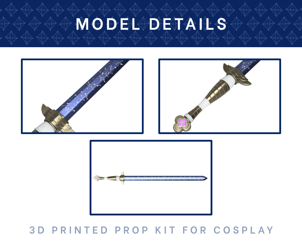 RUMI Sword 3D PRINTED KIT [Kpop Demon Hunters] | Cosplay Prop Kit Illustris Models