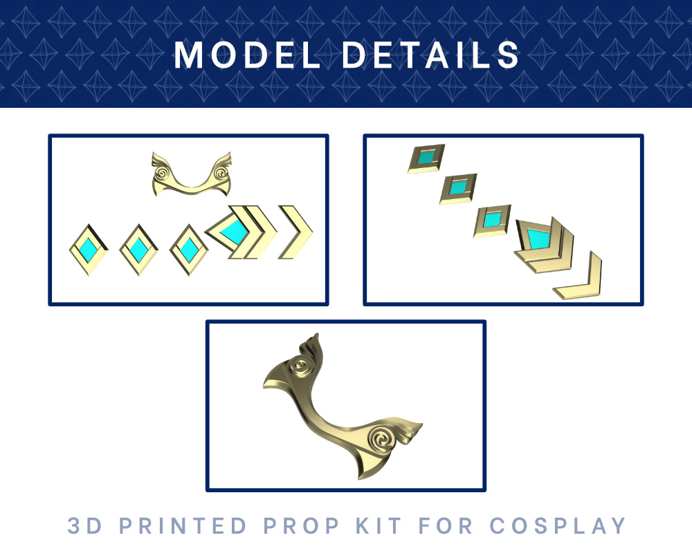 Seraphine Starry Eyed Songstress 3D Printed Kit - League of Legends Cosplay Accessories Illustris Models