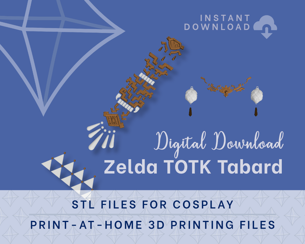 ZELDA Tabard & Accessories STL FILES [Legend of Zelda: Tears of the Kingdom] Illustris Models