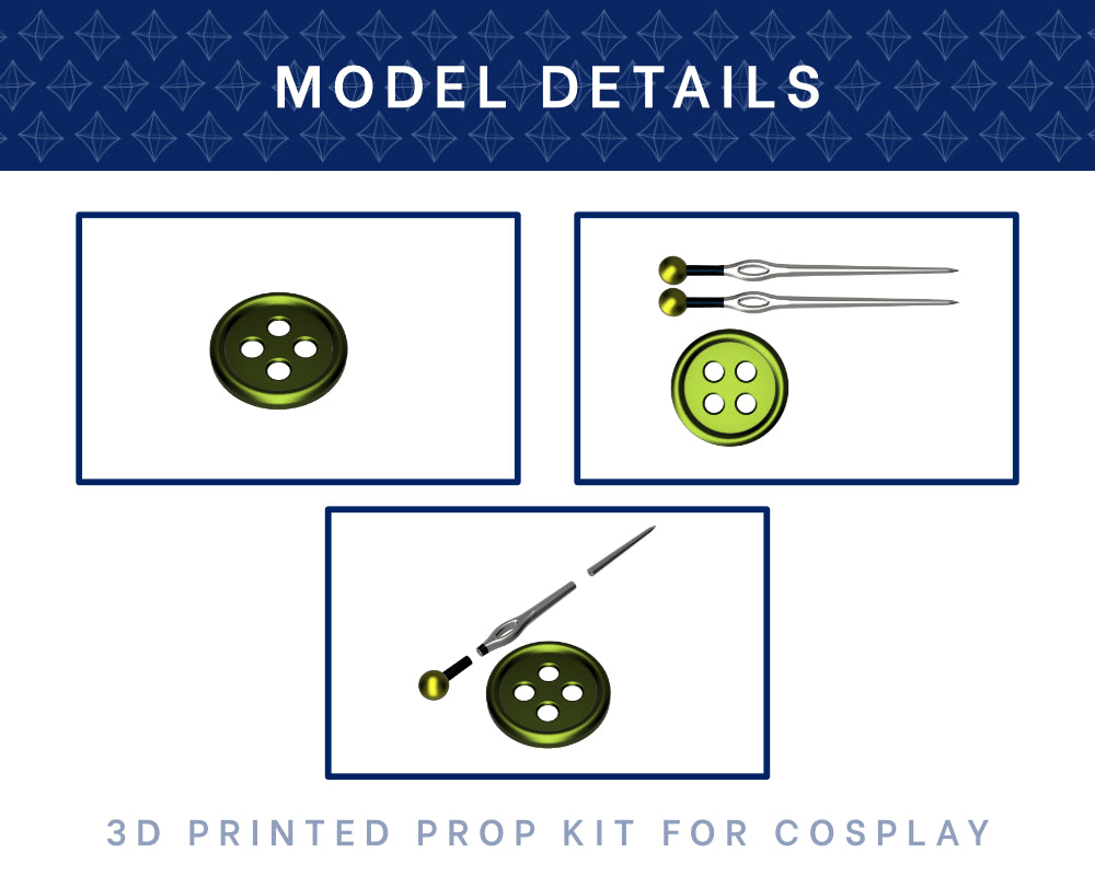 Thimble Accessories & Needles 3D Printed Kit - Critical Role Campaign 4 Cosplay Accessory Illustris Models & 3D Printing