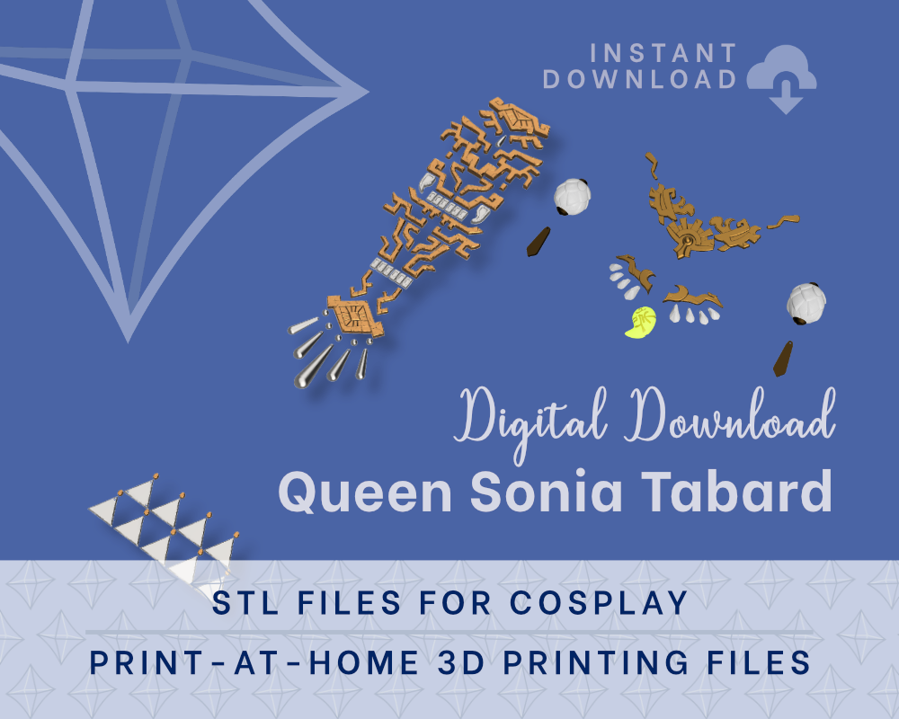 QUEEN SONIA Tabard & Accessories STL FILES [Legend of Zelda: Tears of the Kingdom] Illustris Models