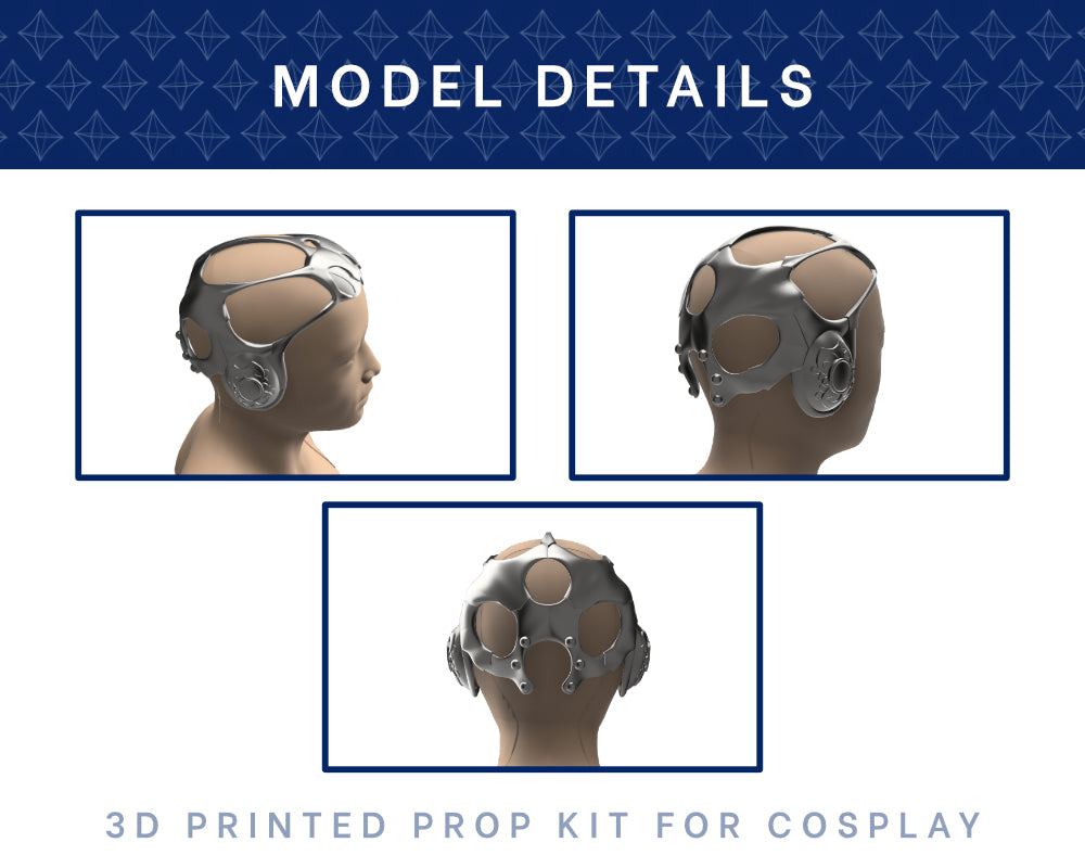 Mon Mothma Headdress 3D Printed Kit - Star Wars Cosplay Accessory Illustris Models