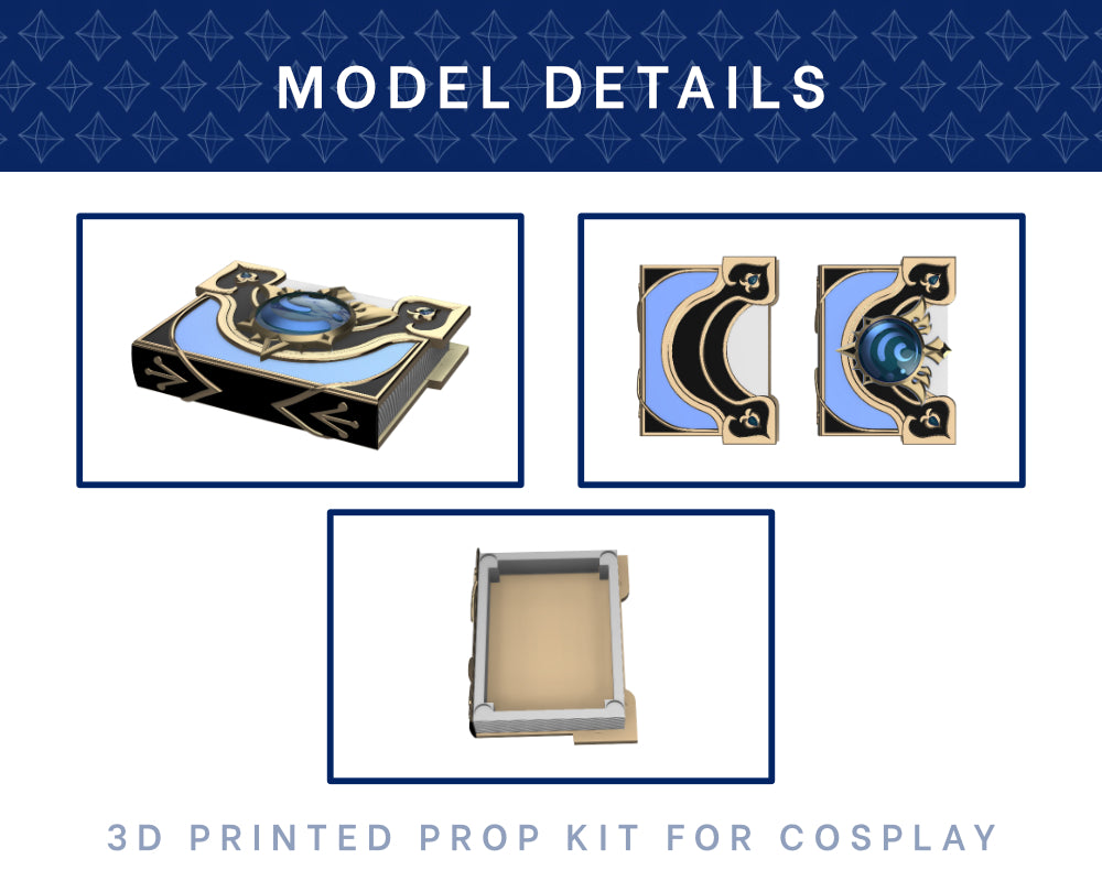 Barbara Catalyst Book 3D Printed Kit - Genshin Impact Cosplay Prop Illustris Models & 3D Printing
