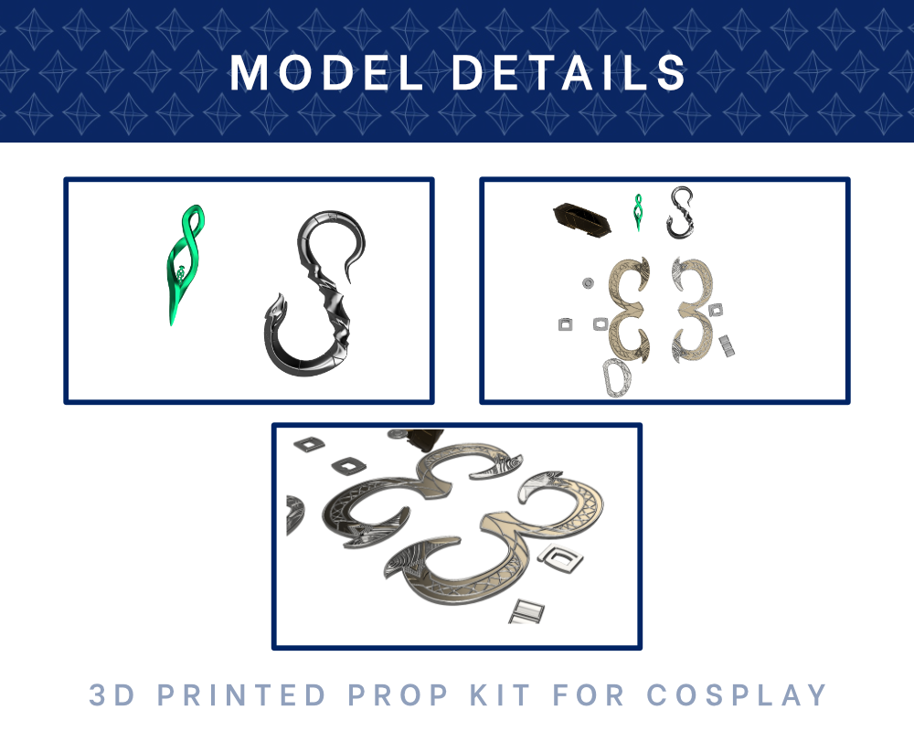 Atreus Accessory Kit 3D Printed Kit - God Of War Ragnarok Cosplay Accessory Illustris Models & 3D Printing