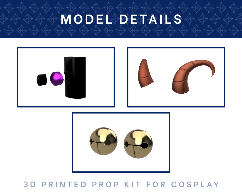 GOAT Accessories 3D PRINTED KIT [Cult of the Lamb] Cosplay Prop | Cosplay Accessories Illustris Models