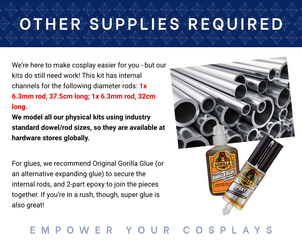 Nonon Baton 3D Printed Kit - Kill La Kill Cosplay Prop Illustris Models & 3D Printing