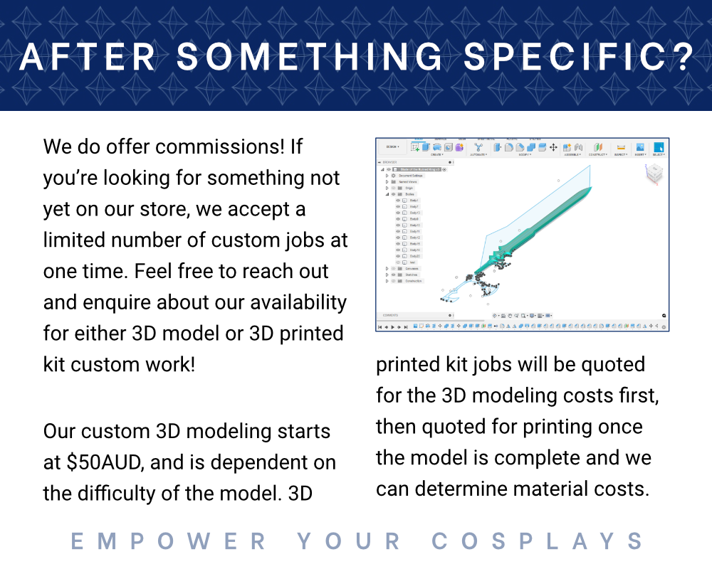 RUMI Sword 3D PRINTED KIT [Kpop Demon Hunters] | Cosplay Prop Kit Illustris Models