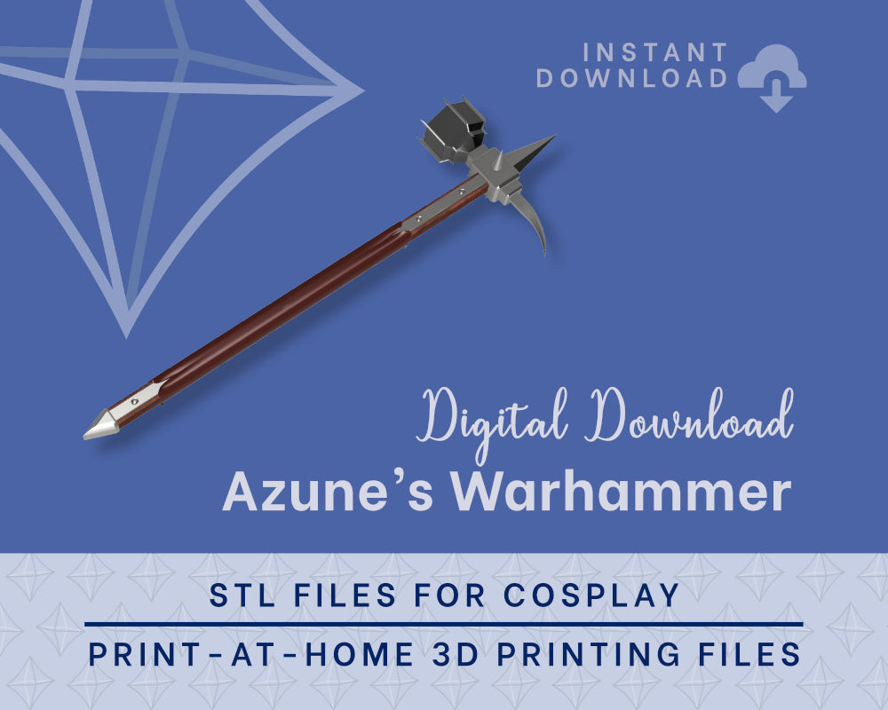 Paladin Hammer STL Files - CR Cosplay Prop (Digital Download) Illustris Models & 3D Printing