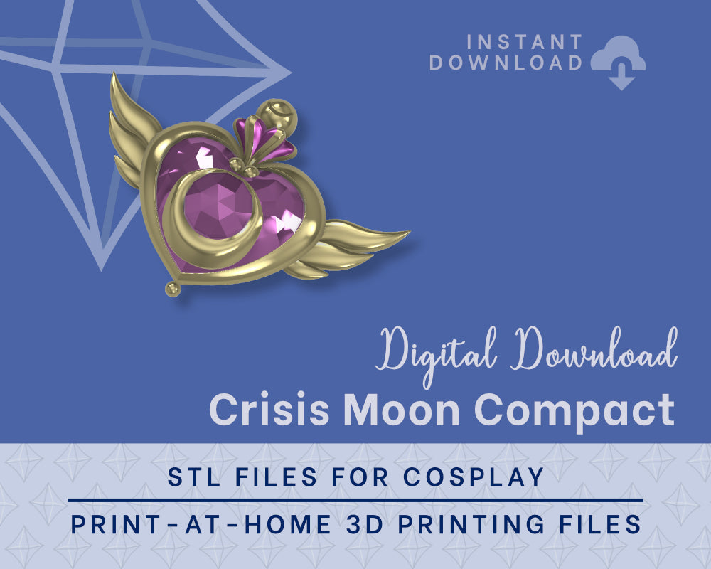 Sailor Moon's Crisis Moon Compact STL Files - Sailor Moon Cosplay Accessory (Digital Download) Illustris Models & 3D Printing