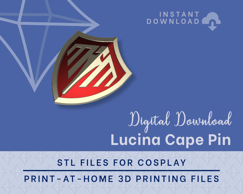 Lucina Cape Brooch STL Files - Fire Emblem Awakening Cosplay Accessory (Digital Download) Illustris Models