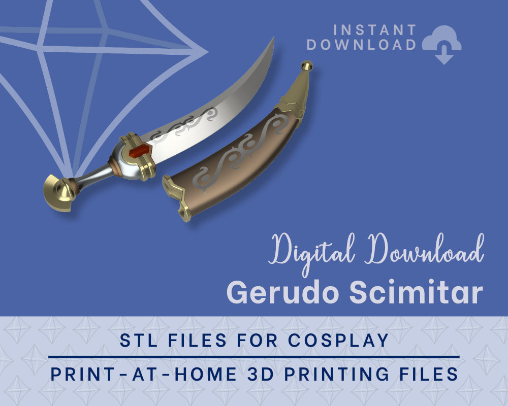 Gerudo Scimitar STL Files - Zelda Breath of the Wild Cosplay Prop (Digital Download) Illustris Models