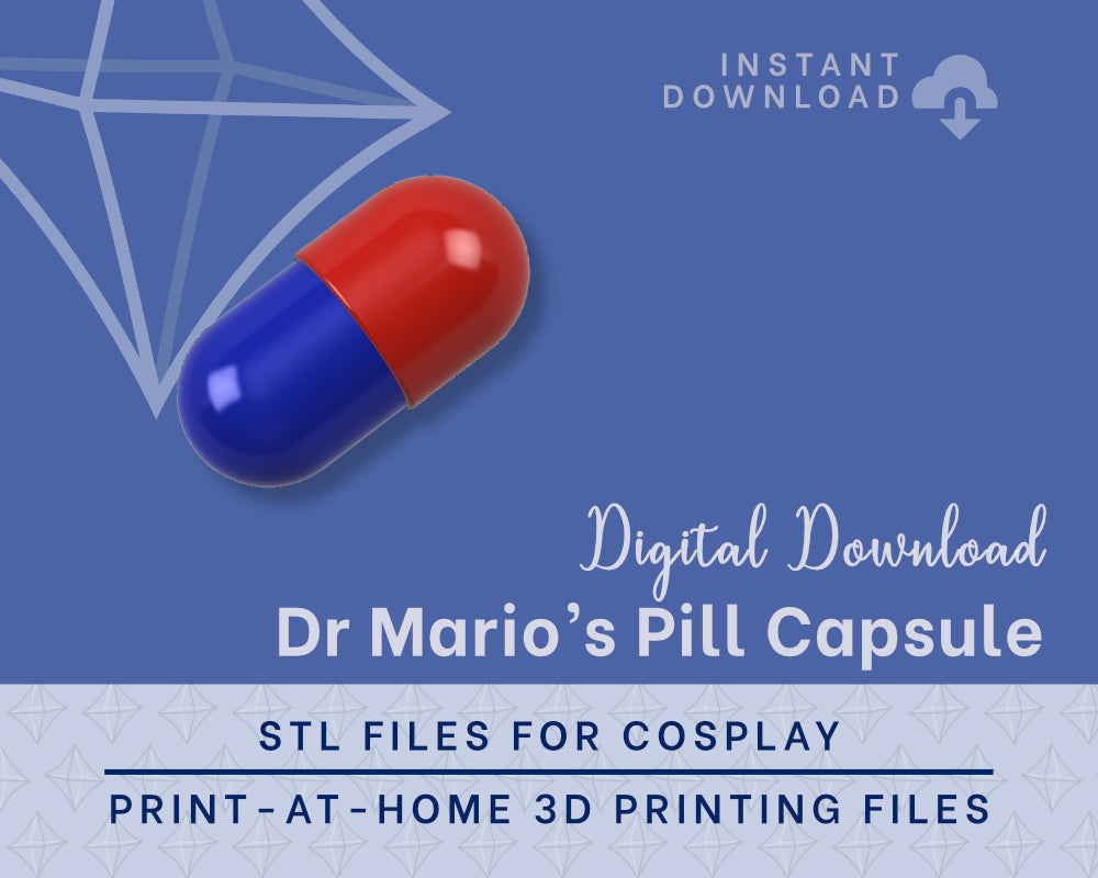 DR Mario Pill STL Files - Super Smash Bros Cosplay Prop (Digital Download) Illustris Models & 3D Printing