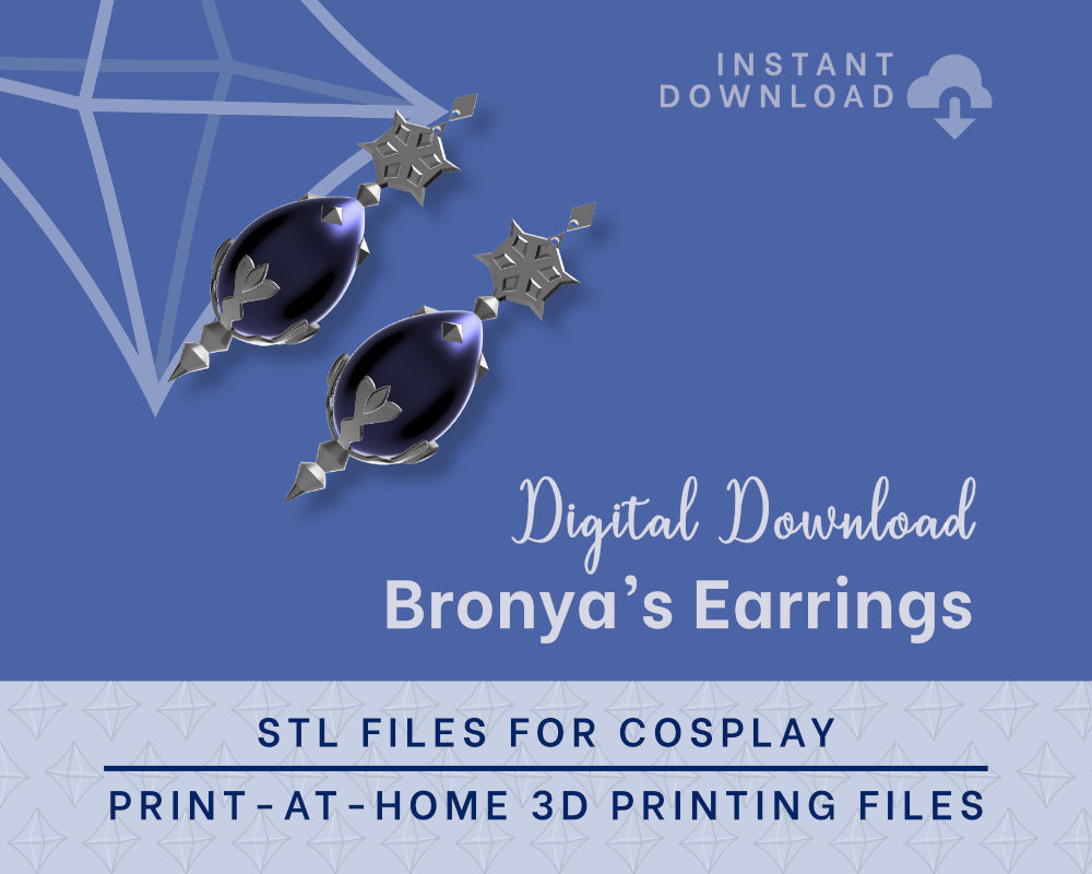 Bronya Earrings STL Files - Honkai Star Rail Cosplay Accessory (Digital Download) Illustris Models & 3D Printing