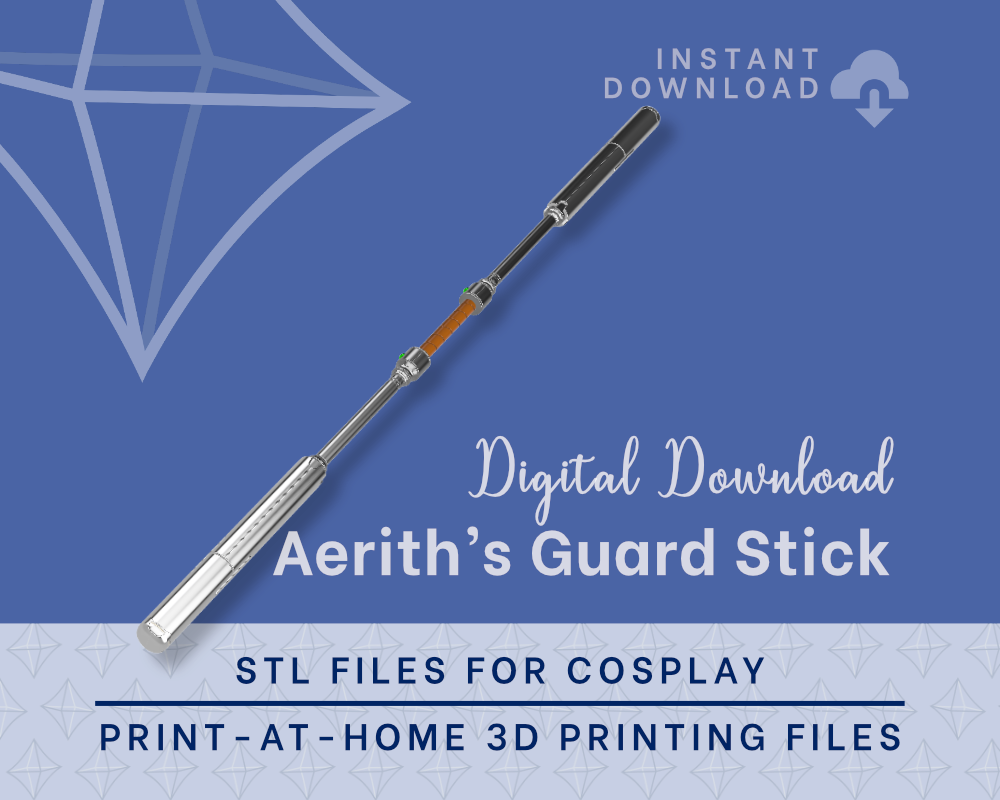 AERITH Guard Stick STL FILES (Final Fantasy VII Remake) Illustris Models