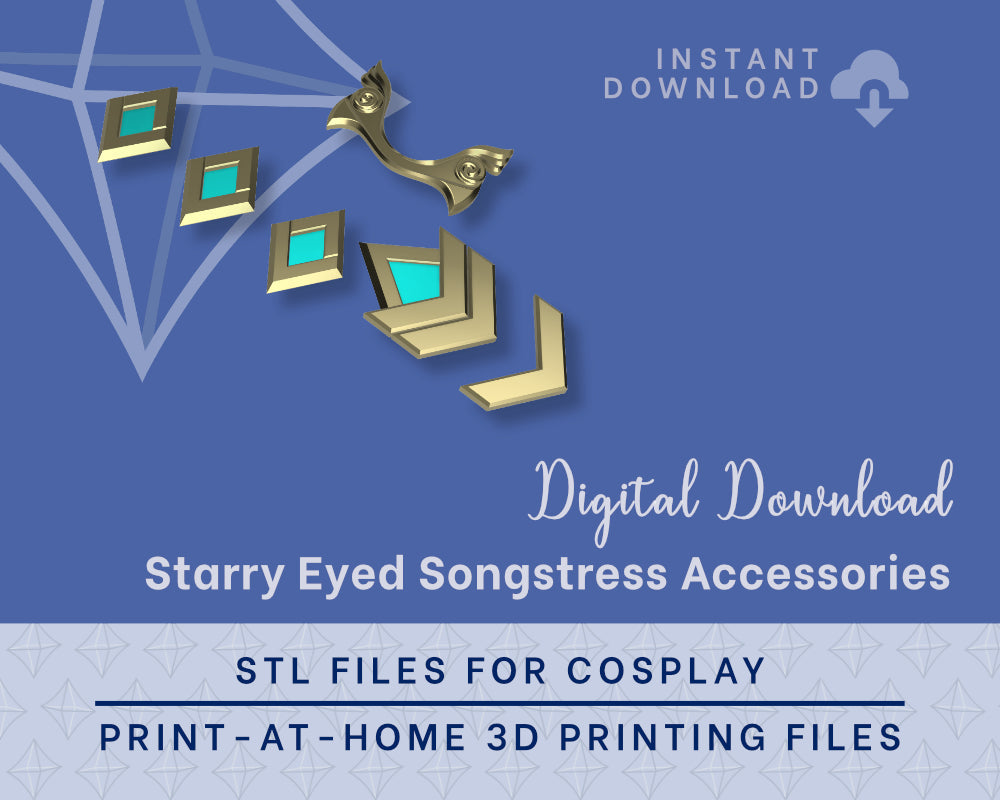 Seraphine Starry Eyed Songstress STL Files - League of Legends Cosplay Accessory (Digital Download) Illustris Models