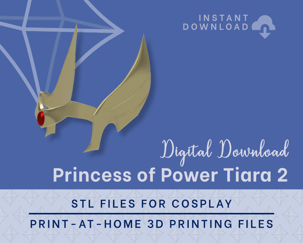 SheRa Tiara S5 STL Files - Princess of Power Cosplay Accessory (Digital Download) Illustris Models