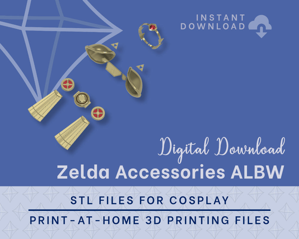Zelda A Link Between Worlds Accessories STL Files - Legend of Zelda Cosplay Accessory (Digital Download) Illustris Models